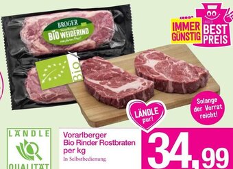Sutterlüty Vorarlberger Bio Rinder Rostbraten per kg Angebot