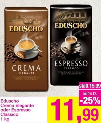 Sutterlüty Eduscho Crema Elegante oder Espresso Classico 1 kg Angebot