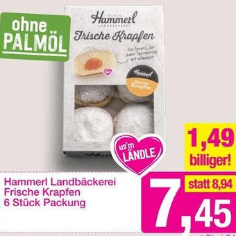 Sutterlüty Hammerl Landbäckerei Frische Krapfen 6 Stück Packung Angebot