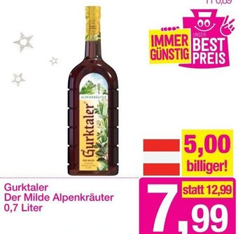 Sutterlüty Gurktaler Der Milde Alpenkräuter 0,7 Liter Angebot
