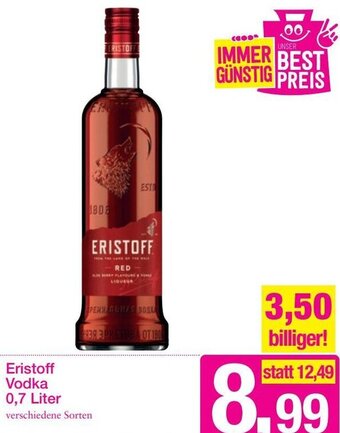 Sutterlüty Eristoff Vodka 0,7 Liter Angebot