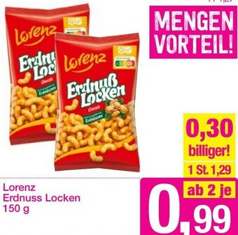 Sutterlüty Lorenz Erdnuss Locken 150 g Angebot