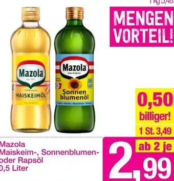 Sutterlüty Mazola Maiskeim-, Sonnemblumen-oder Rapsöl 0,5 Liter Angebot