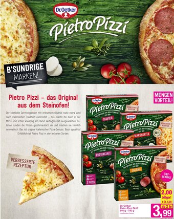 Sutterlüty Dr. Oetker Pietro Pizzi Duo 640 g-780 g Angebot