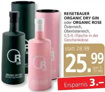 Spar Reisetbauer Organic Dry Gin oder Organic Rose 0,5 lt Angebot