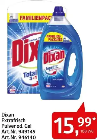 AGM Dixan Extrafrisch Pulver od. Gel 100 WG Angebot