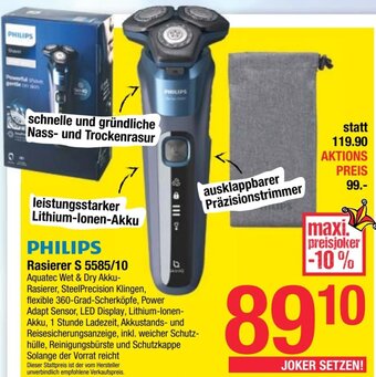Maximarkt Philips Rasierer S 5585/10 Angebot