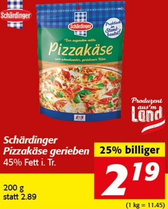Strasser Markt Schärdinger Pizzakäse gerieben 200 g Angebot