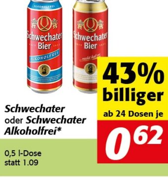 Strasser Markt Schwechater oder Schwechater Alkoholfrei 0,5 L Angebot