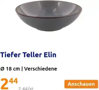 Action Tiefer Teller Elin ø 18 cm Angebot