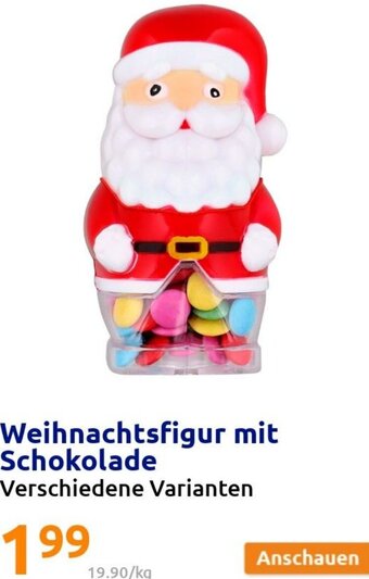 Action Weihnachtsfigur mit Schokolade Angebot