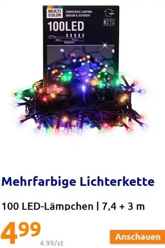 Action Mehrfarbige Lichterkette 100 LEd Angebot