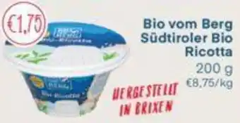 MPreis Bio vom Berg Südtiroler Bio Ricotta 200 g Angebot