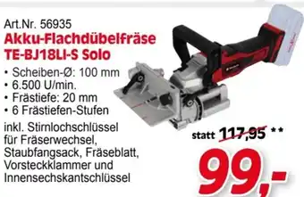Zgonc Einhell Akku-Flachdübelfräse TE- BJ18LI-S Solo Angebot