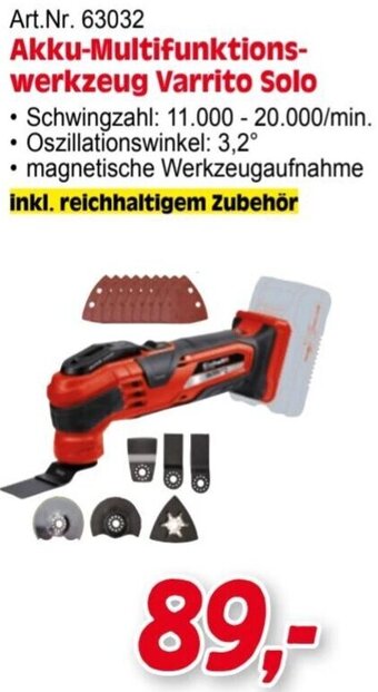 Zgonc Einhell Akku-Multifunktionswerkzeug Varrito Solo Angebot