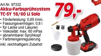 Zgonc Einhell Akku-Farbsprühsystem TC-SY 18/60 Li Solo Angebot