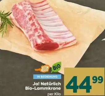 Billa Ja! Natürlich Bio-Lammkrone per kilo Angebot