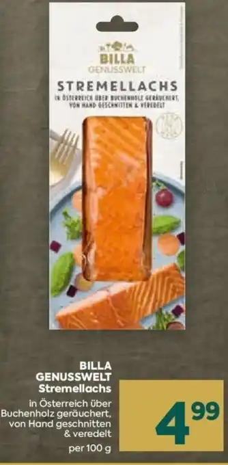 Billa Billa Genusswelt Stremellachs 100 g Angebot