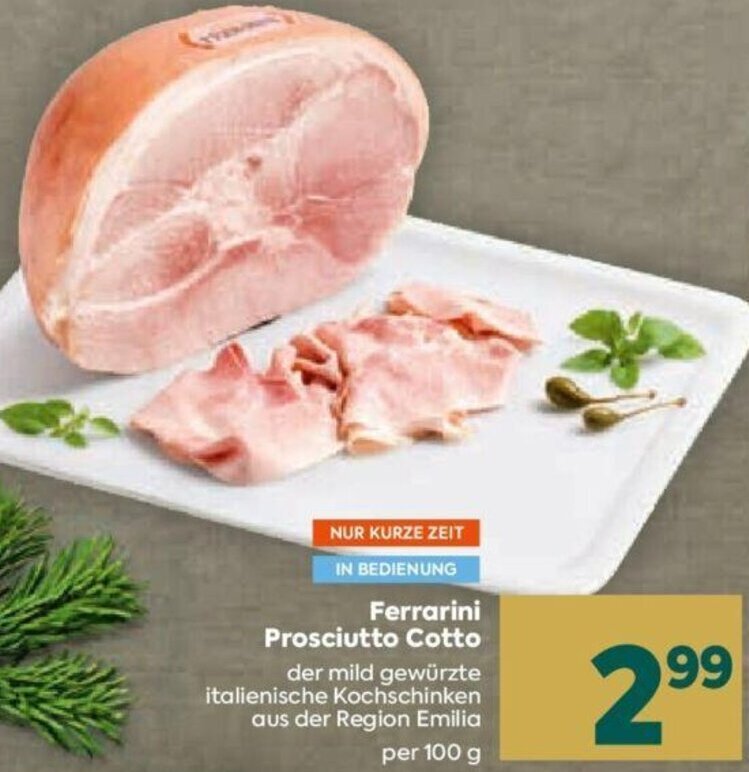 Ferrarini Prosciutto Cotto 100 g Angebot bei Billa