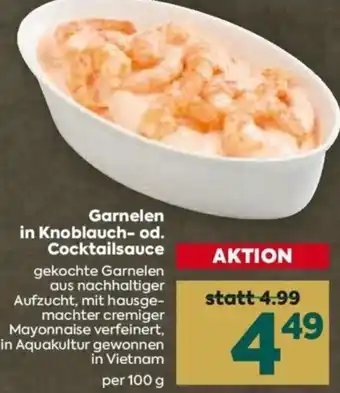 Billa Garnelen in Knoblauch-od. Cocktailsauce 100 g Angebot