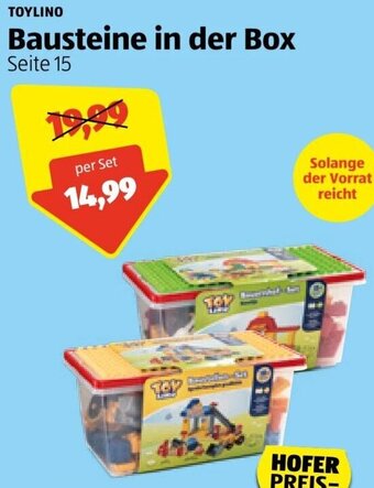 Hofer Toylino Bausteine in der Box Angebot