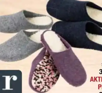 Maximarkt Damen erwachsenen filzpantoffeln Angebot