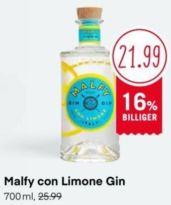 MPreis Malfy Con Limone Gin 700ml Angebot