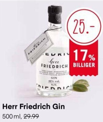 MPreis Herr Friedrich Gin 500ml Angebot