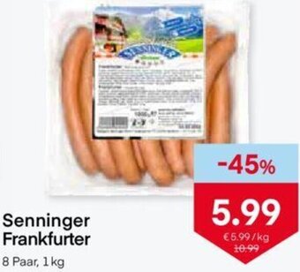 MPreis Senninger Frankfurter 1 kg Angebot