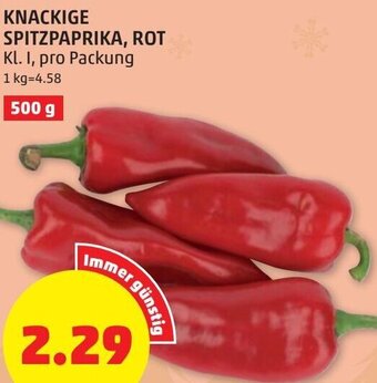 PENNY Knackige Spitzpaprika, Rot 500 g Angebot