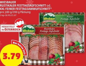 PENNY Wiesbauer Rustikaler Festtagsaufschnitt od. XXL Feiner Festtagsawwufschnitt 180g/200g Angebot