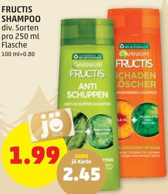 PENNY Fructis Shampoo 250 ml Angebot