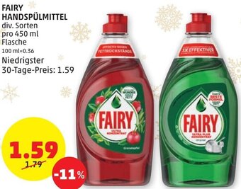 PENNY Fairy Handspülmittel 450 ml Angebot