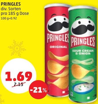 PENNY Pringles 185 g Angebot