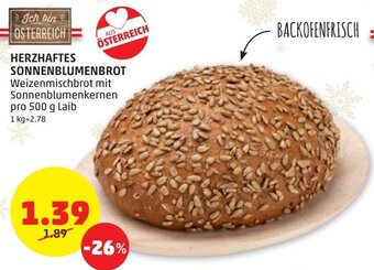 PENNY Herzhaftes Sonnenblumenbrot 500 g Angebot