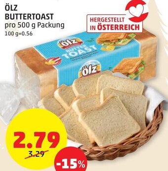 PENNY Ölz Buttertoast 500 g Angebot