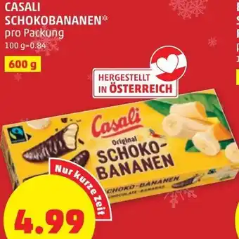 PENNY Casali Schokobananen 600 g Angebot