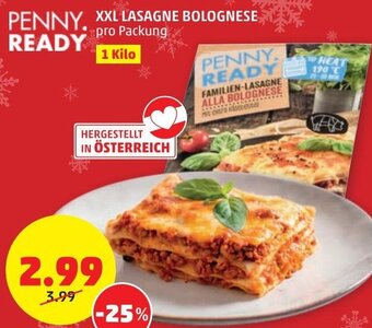 PENNY Penny. Ready XXL Lasagne Bolognese 1 Kilo Angebot