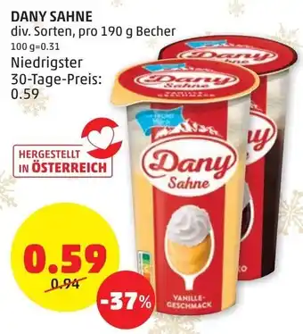 PENNY Dany Sahne 190 g Angebot