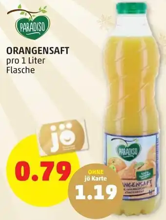 PENNY Paradiso Orangensaft 1 Liter Angebot