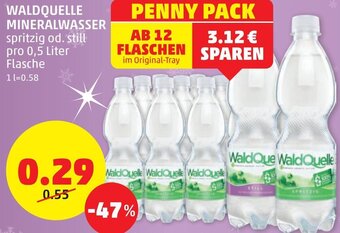PENNY Waldquelle Mineralwasser 0,5 Liter Angebot