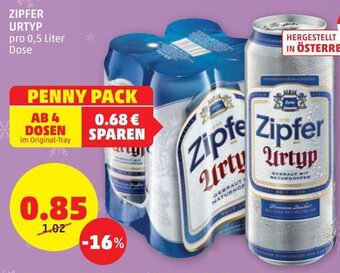 PENNY Zipfer Urtyp 0,5 Liter Angebot