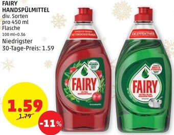 PENNY Fairy Handspülmittel 450 ml Angebot