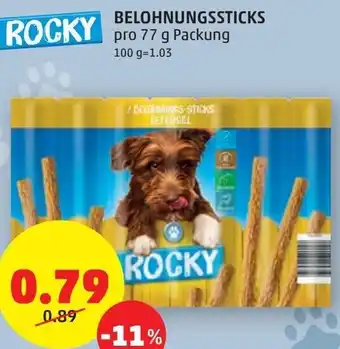 PENNY Rocky Belohnungssticks 77 g Angebot