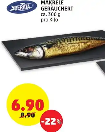 PENNY Berida Makrele Geräuchert 300g Angebot