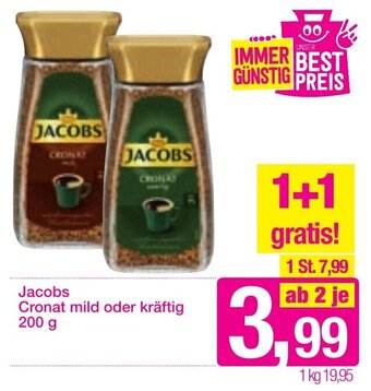 Sutterlüty Jacobs Cronat Mild Oder Kräftig 200g Angebot