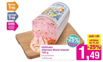 Sutterlüty Hütthaler Attersee Wurst Klassik 100g Angebot