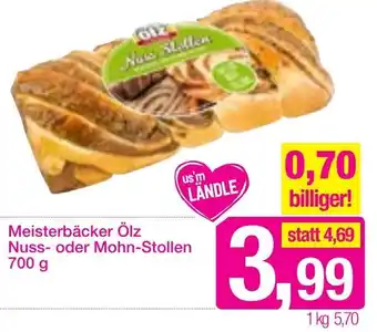 Sutterlüty Meisterbäcker Ölz Nuss Oder Mohn-Stollen 700g Angebot