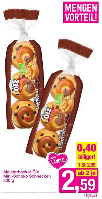 Sutterlüty Meisterbäcker Ölz Mini-Schoko Schnecken 300 g Angebot