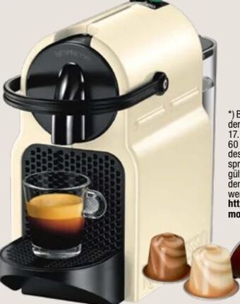 Red Zac Nespresso kaffeemaschine en 80.cw inissia vanilla cream Angebot